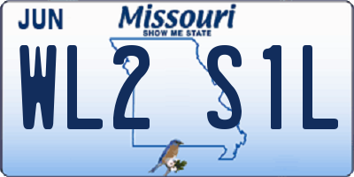 MO license plate WL2S1L