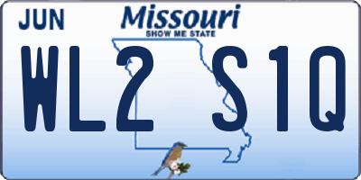 MO license plate WL2S1Q