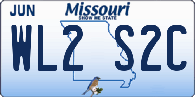 MO license plate WL2S2C
