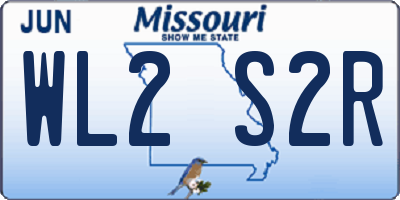 MO license plate WL2S2R