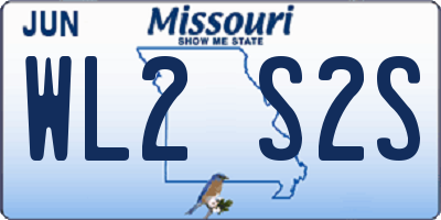 MO license plate WL2S2S