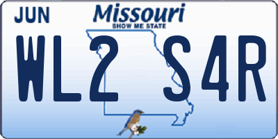 MO license plate WL2S4R