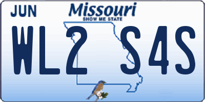 MO license plate WL2S4S