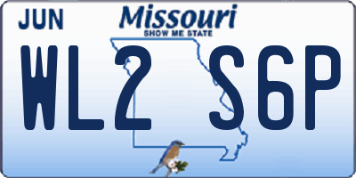 MO license plate WL2S6P