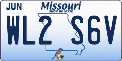 MO license plate WL2S6V