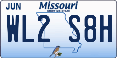 MO license plate WL2S8H