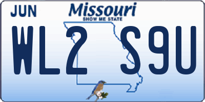 MO license plate WL2S9U