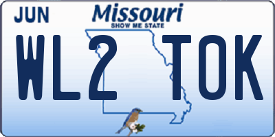 MO license plate WL2T0K