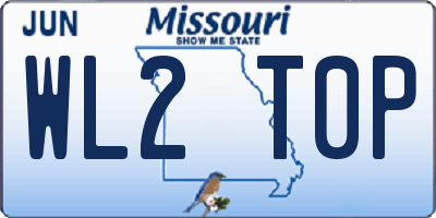 MO license plate WL2T0P