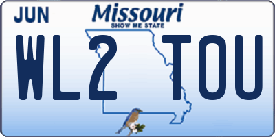 MO license plate WL2T0U