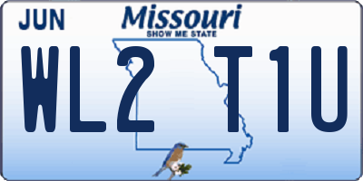 MO license plate WL2T1U