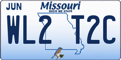 MO license plate WL2T2C