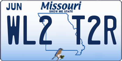 MO license plate WL2T2R