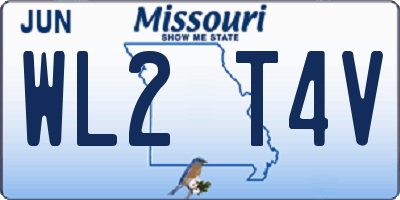 MO license plate WL2T4V