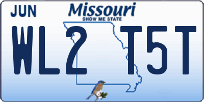 MO license plate WL2T5T