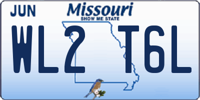 MO license plate WL2T6L