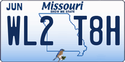 MO license plate WL2T8H