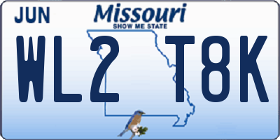 MO license plate WL2T8K
