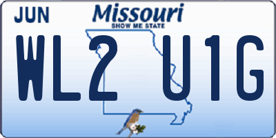 MO license plate WL2U1G