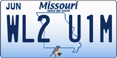 MO license plate WL2U1M