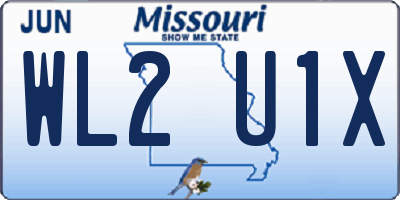 MO license plate WL2U1X