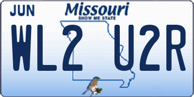 MO license plate WL2U2R