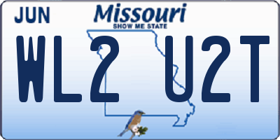 MO license plate WL2U2T