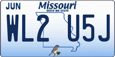 MO license plate WL2U5J