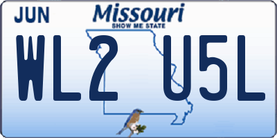 MO license plate WL2U5L