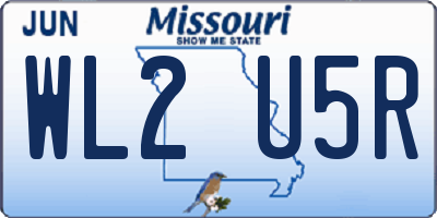 MO license plate WL2U5R