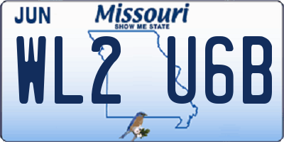 MO license plate WL2U6B