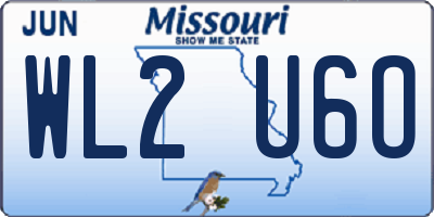 MO license plate WL2U6O