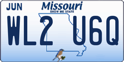 MO license plate WL2U6Q