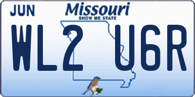 MO license plate WL2U6R