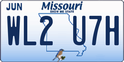 MO license plate WL2U7H