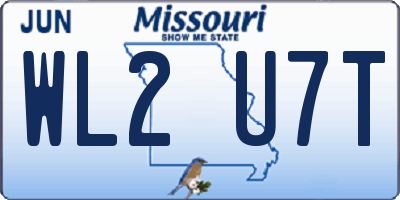 MO license plate WL2U7T