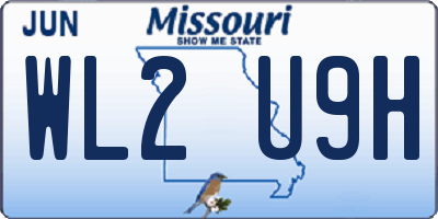 MO license plate WL2U9H