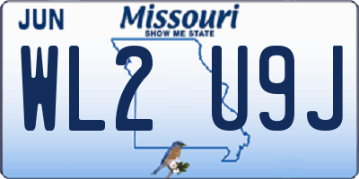 MO license plate WL2U9J