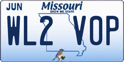 MO license plate WL2V0P