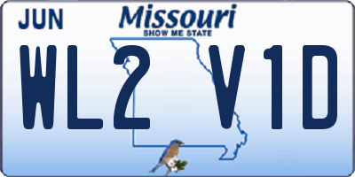 MO license plate WL2V1D