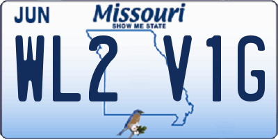MO license plate WL2V1G