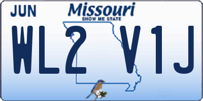 MO license plate WL2V1J