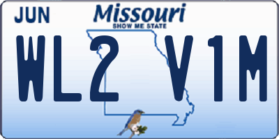 MO license plate WL2V1M