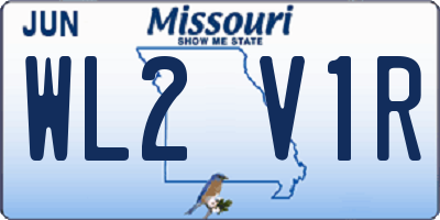 MO license plate WL2V1R