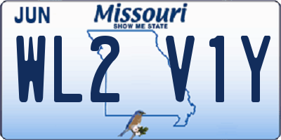MO license plate WL2V1Y