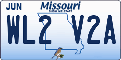 MO license plate WL2V2A