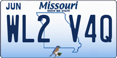 MO license plate WL2V4Q