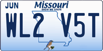 MO license plate WL2V5T