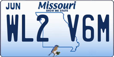 MO license plate WL2V6M