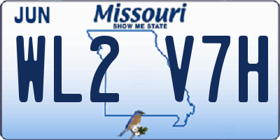 MO license plate WL2V7H